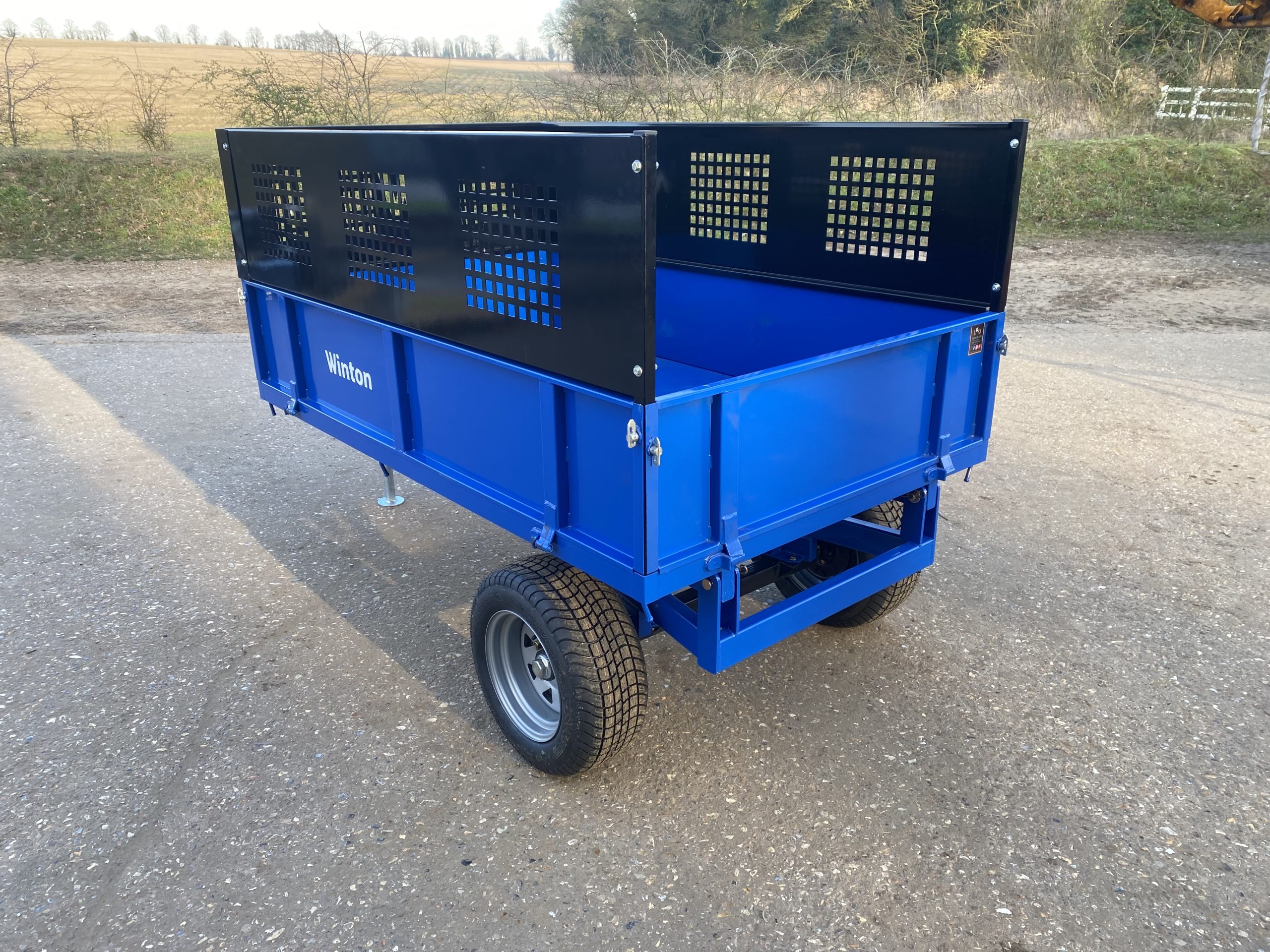 Winton 1.5 tonne tipping trailer for sale in Norfolk and Suffolk rear view
